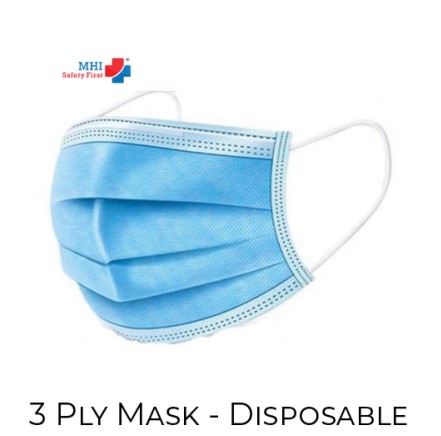 MHI 3 Ply Mask - Disposable